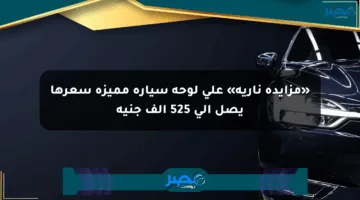 «مزايدة نارية» على لوحة سيارة مميزة سعرها يصل إلى 525 ألف جنيه